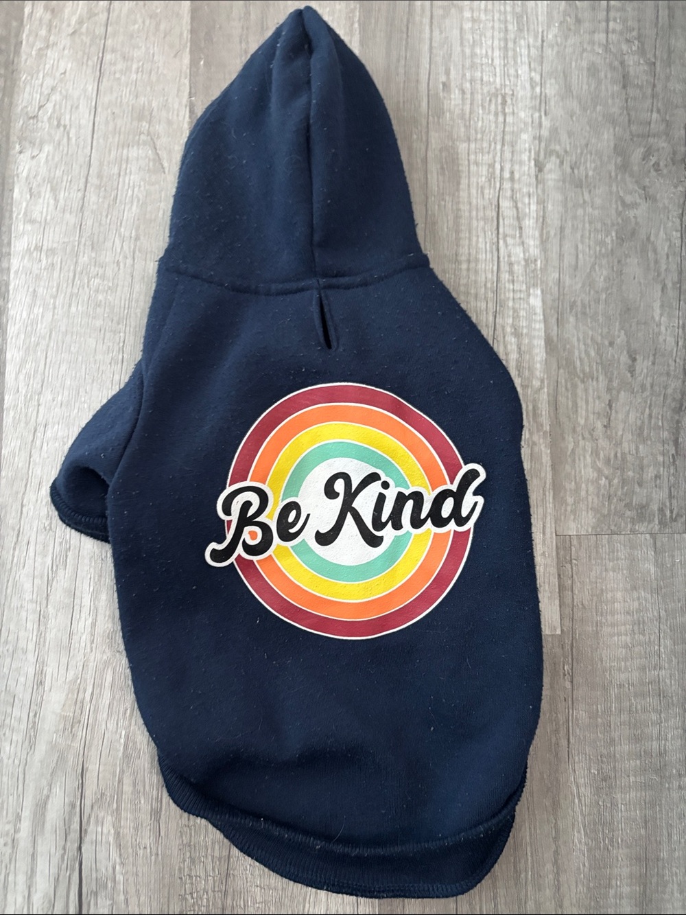 Be Kind Navy Dog Hoodie Top